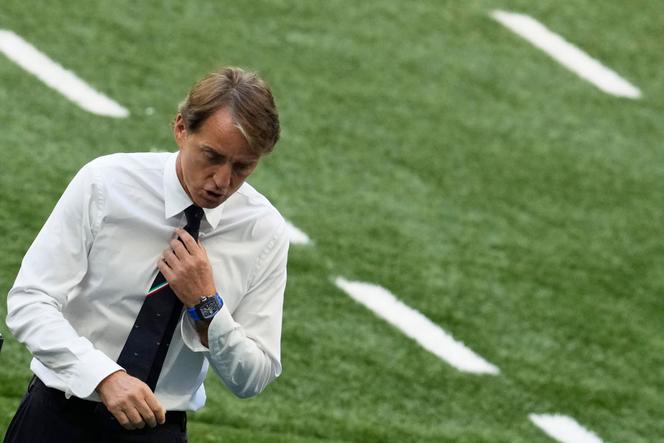 Il Ct dell'Italia Roberto Mancini il 6 luglio 2021 allo stadio di Wembley, Londra.