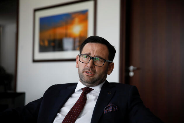 Daniel Obajtek, le PDG du groupe pétrolier polonais PKN Orlen, à Varsovie, le 5 août 2020.