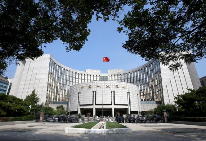 Het hoofdkantoor van de Centrale Bank van China in Peking op 28 september 2018.