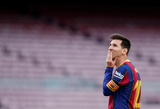 Lionel Messi, à Barcelone, le 16 mai 2021.