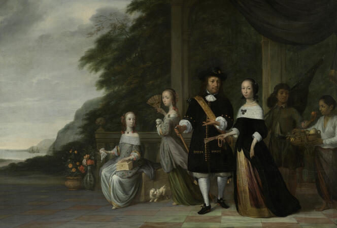 « Pieter Cnoll, Cornelia van Nijenrode, leurs filles et deux esclaves » (1665), de Jacob Coeman.