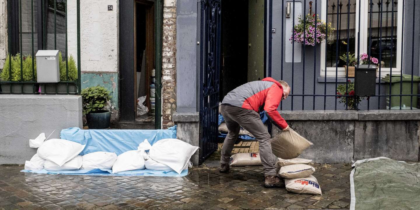 dramatische situatie in Wallonië na hevige regenval