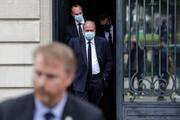 Eric Dupond-Moretti quitte la Cour de justice après son audition, à Paris, le 16 juillet 2021.