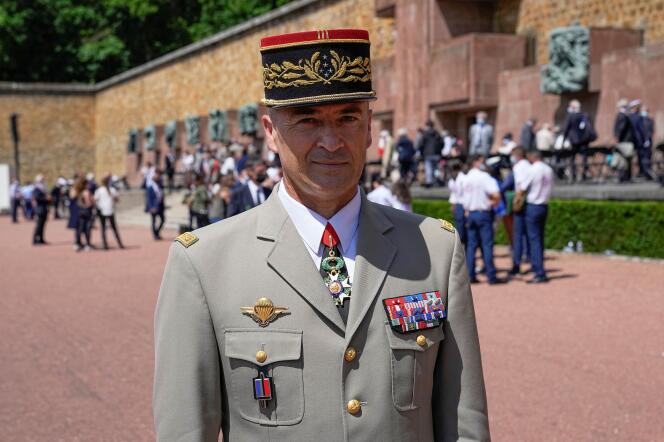 Le nouveau chef d’état-major des armées, Thierry Burkhard, le 18 juin 2021 à Suresnes (Hauts-de-Seine).