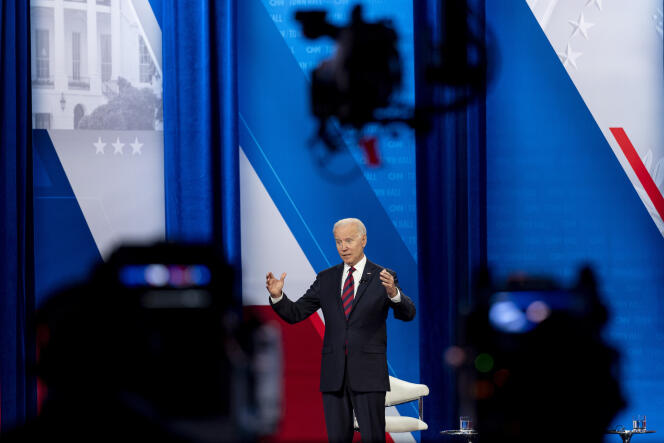 Prezydent USA Joe Biden w Cincinnati 21 lipca 2021 r.