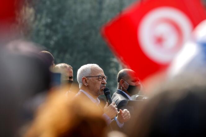 Rached Ghannouchi, in Tunis, on February 27, 2021.