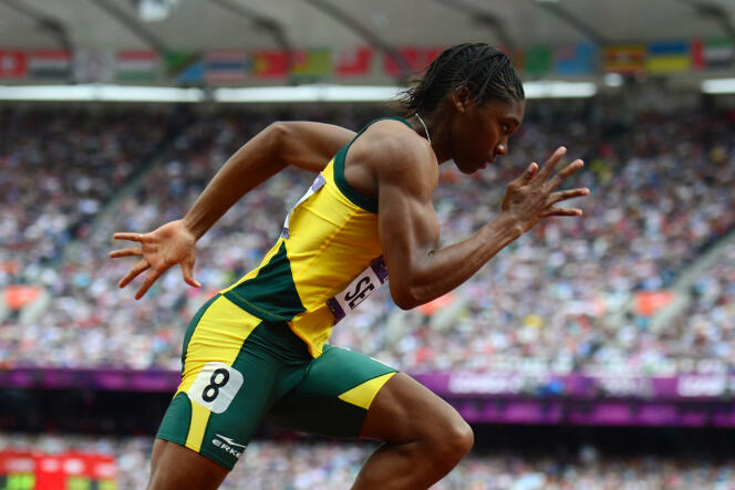 La Sud-Africaine Caster Semenya lors des séries du 800 mètres féminin aux Jeux olympiques de Londres, le 8 août 2012.