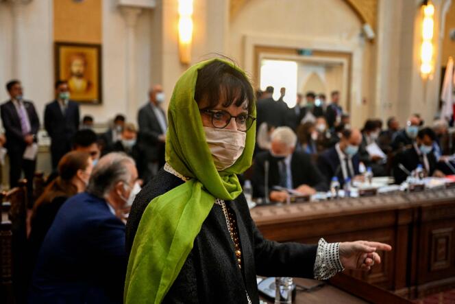 La représentante spéciale du secrétaire général de l’ONU en Afghanistan et cheffe de la Manua, Deborah Lyons, à Kaboul, le 28 juillet 2021.