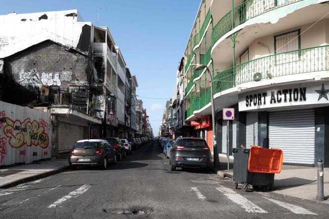 Une rue vide de Pointe-à-Pitre, en Guadeloupe, le 30 juillet 2021.