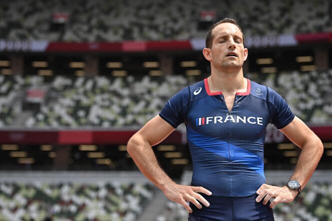 Renaud Lavillenie at the Tokyo Olympics, July 31, 2021. 
