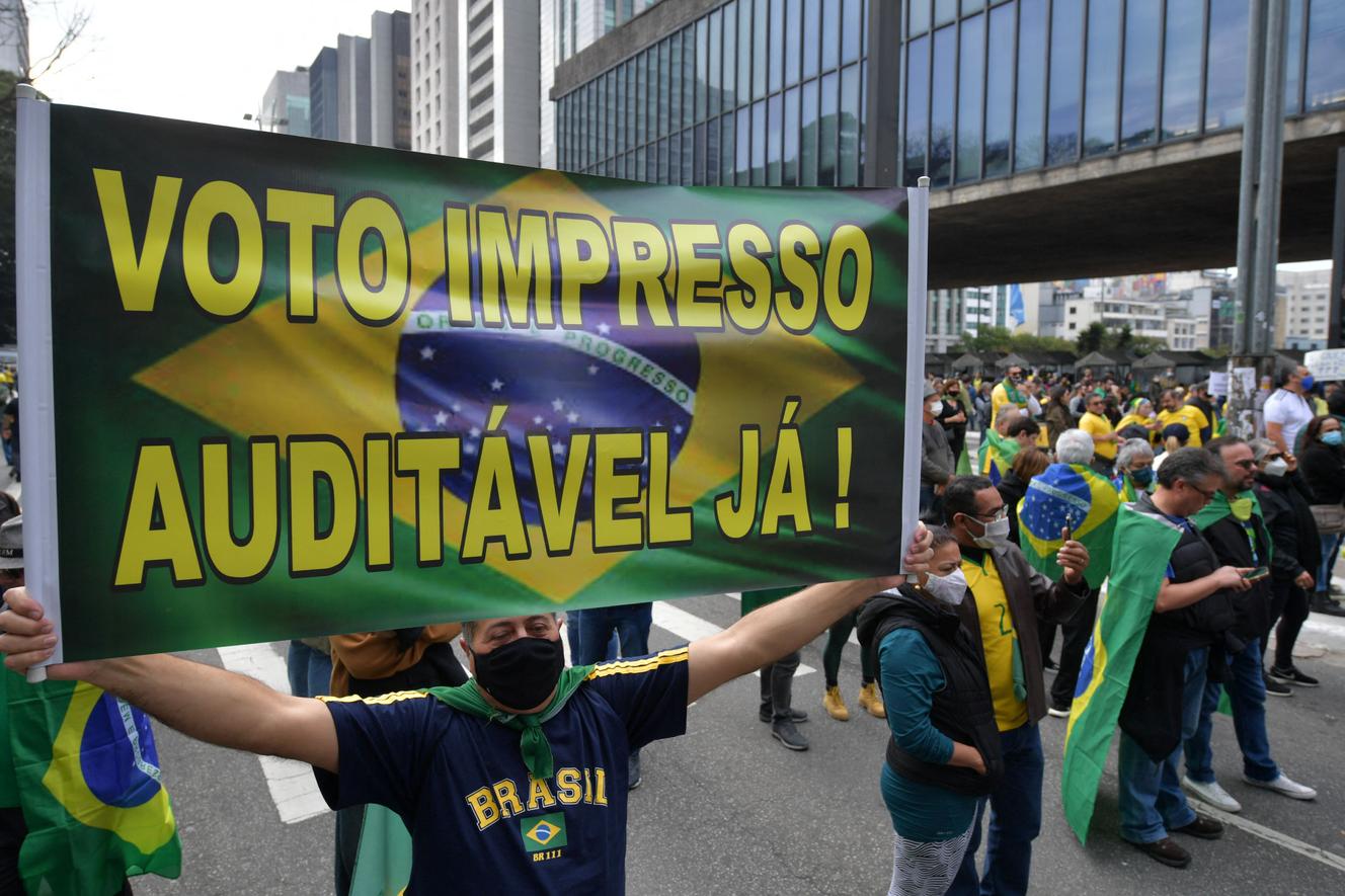 Tysiące zwolenników Bolsonaro było na Paulista Avenue w Sao Paulo (Brazylia) w niedzielę 1 sierpnia.