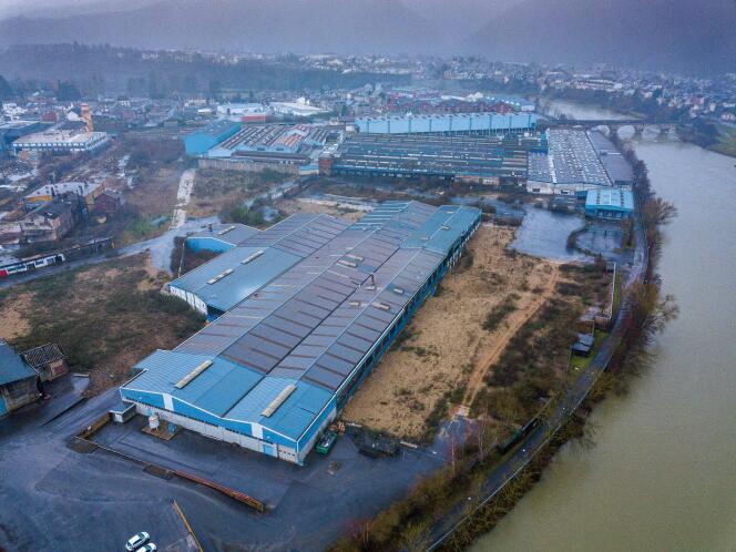 Les anciennes friches industrielles de Revin (Ardennes), le 3 janvier 2020, qui devaient accueillir une usine des cycles Mercier.