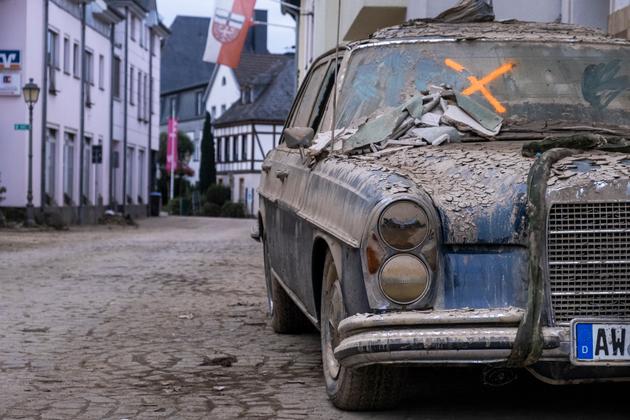 A Ahrweiler, le 1er août 2021, après les inondations de la mi-juillet qui ont causé la mort de près de 200 personnes en Allemagne.