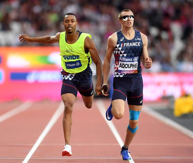 Jeffrey Lami et Timothée Adolphe, lors des championnats du monde, à Londres, en 2017.