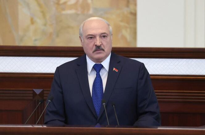 The Belarusian President Alexander Lukashenko on May 26, 2021 in Minsk.