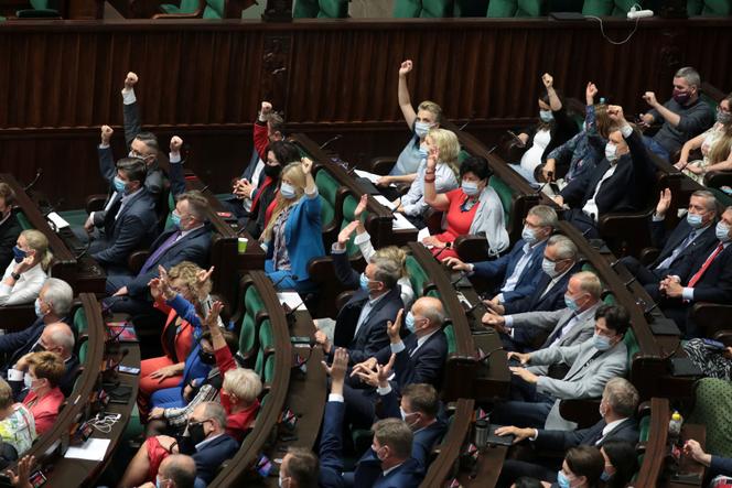 Durante una sesión del Parlamento polaco en Varsovia, el 11 de agosto de 2021.