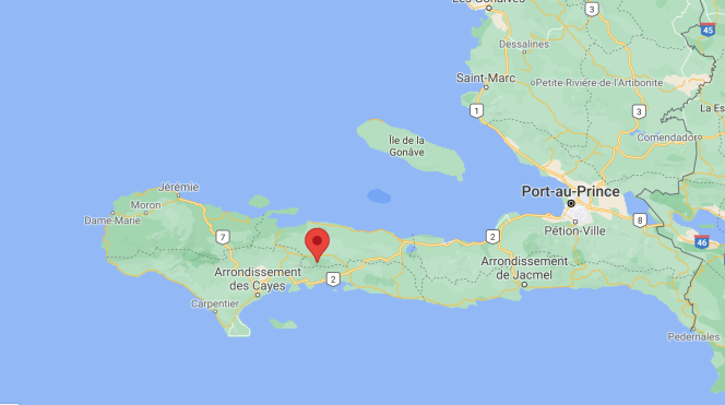 The epicenter of the earthquake was 160 kilometers from Haiti's capital, Port-au-Prince.