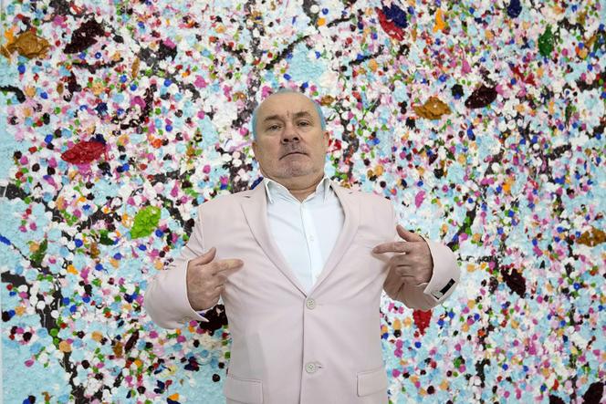 Damien Hirst, le 2 juillet à la Fondation Cartier, à Paris.