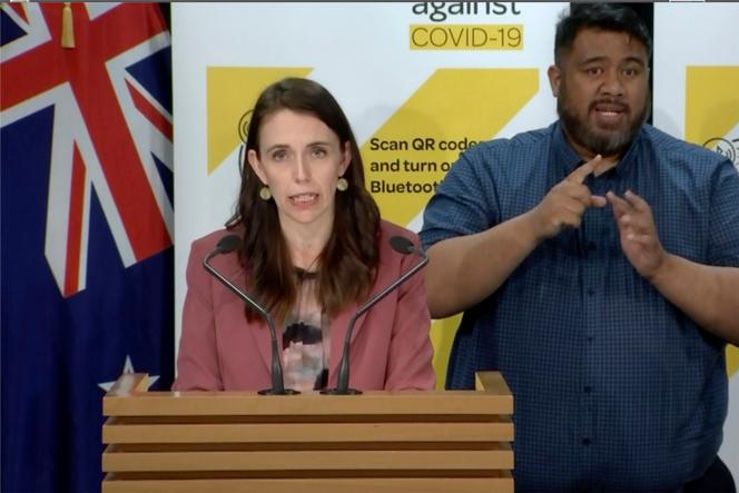 New Zealand Prime Minister Jacinda Ardern announced the country's re-containment at a press conference in Wellington on Tuesday August 17, 2021.