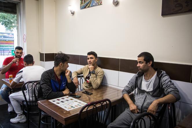 In the hall of the Afghan Best Food restaurant, where customers can eat traditional Afghan dishes, in Paris, in August 2021.