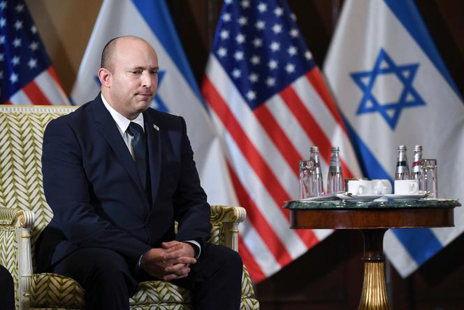 Le premier ministre israélien, Naftali Bennett, lors d’une rencontre avec le secrétaire d’Etat américain, Antony Blinken, à l’hôtel Willard à Washington, le mercredi 25 août 2021.