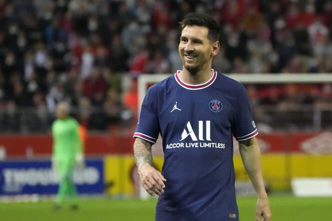 Lionel Messi après son premier match avec le Paris Saint-Germain en Ligue 1, le 29 août 2021, à Reims.