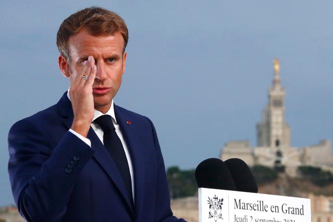 Emmanuel Macron, at Pharo Park in Marseille, September 2, 2021.