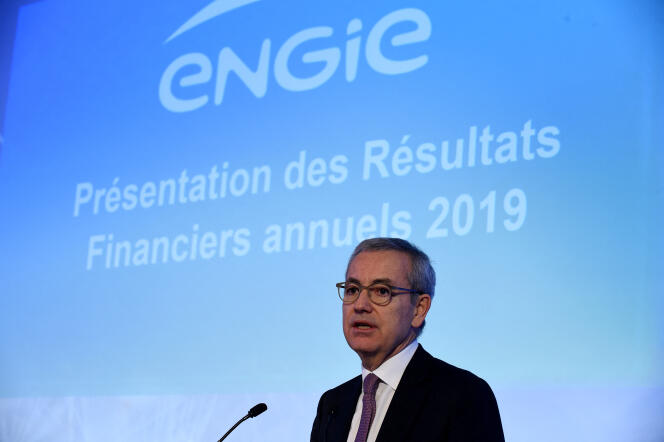 Le président d’Engie, Jean-Pierre Clamadieu, à la Défense, près de Paris, en février 2020.