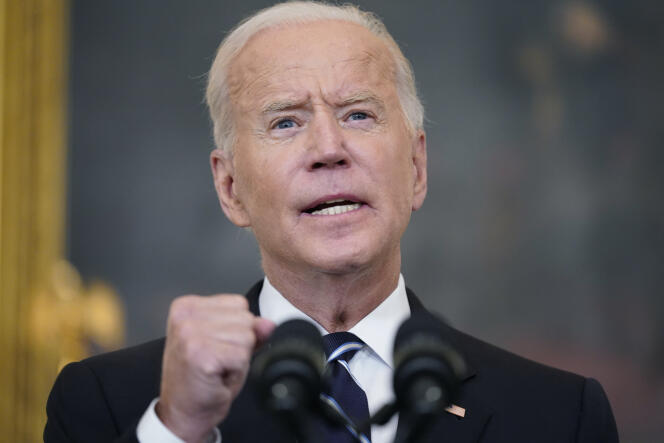 Le président américain, Joe Biden, lors de la présentation, à la Maison Blanche, de nouvelles mesures permettant d’intensifier la lutte contre le Covid-19, le 9 septembre 2021.