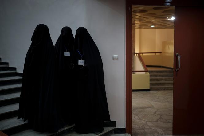 Lors d’une manifestation de soutien aux talibans, à l’université de Kaboul, le 11 septembre 2021.