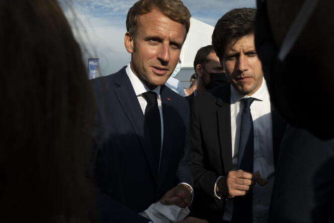 Emmanuel Macron, à Corbières-en-Provence (Alpes-de-Haute-Provence), le 10 septembre 2021.