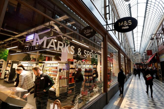 Le magasin Marks & Spencer du passage Jouffroy, à Paris, en décembre 2018.