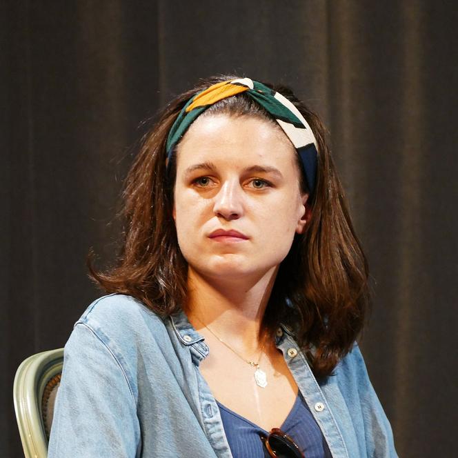 Eugénie Bastié, lors d’une soirée débat au théâtre Montansier, à Versailles, en 2017.