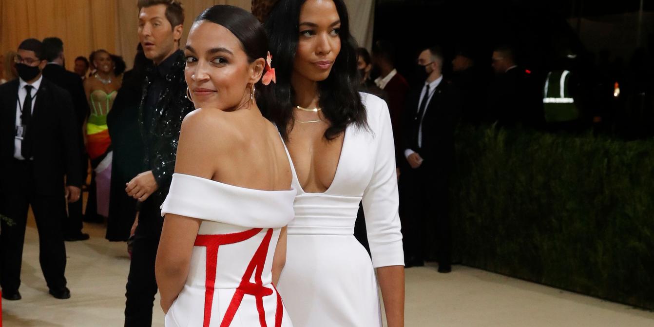 aoc met gala dress ethics 'AOC' faces investigation for accepting 'Tax the Rich' AOC broke ethics rules with