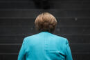 German Chancellor Angela Merkel arrives at the house of the Federal Press Conference (Bundespressekonferenz) on July 22, 2021 in Berlin, to address a press conference on national and international topics. (Photo by STEFANIE LOOS / AFP)