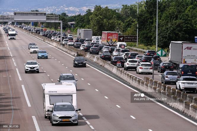 Tronçon de l’autoroute A7 entre Lyon et Vienne, en juillet 2021.