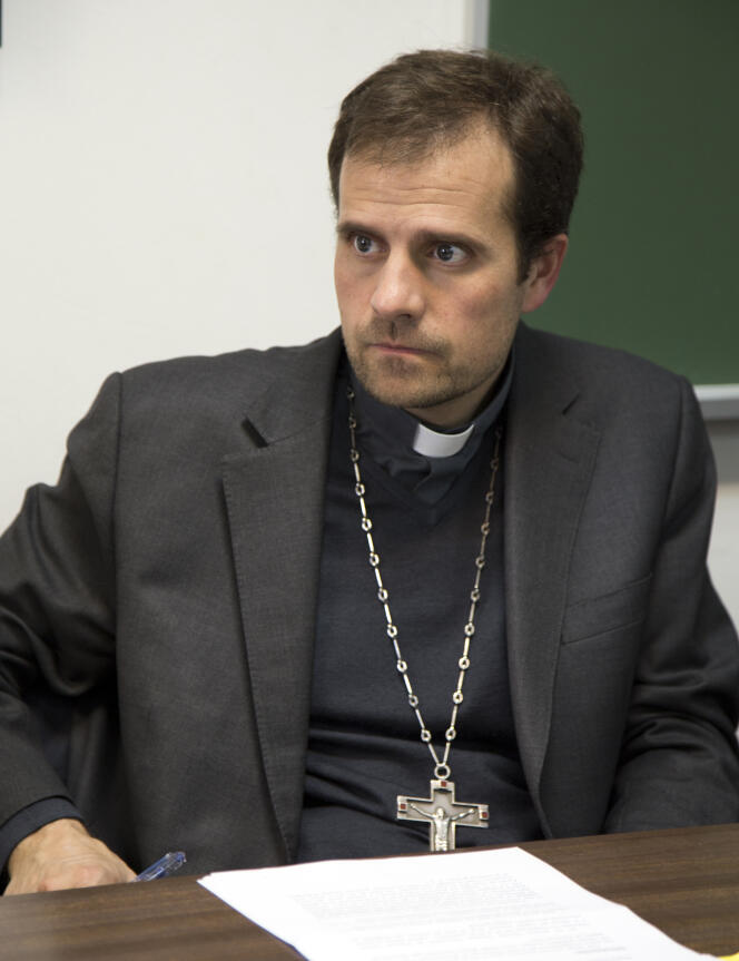 Xavier Novell, alors évêque de Solsona, au centre diocésain de spiritualité de Valladolid, en Espagne, en 2014.