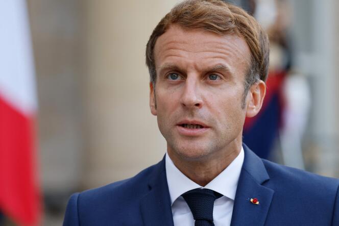 Le président français, Emmanuel Macron, lors d’une conférence de presse à l’Elysée, à Paris, en septembre 2021.