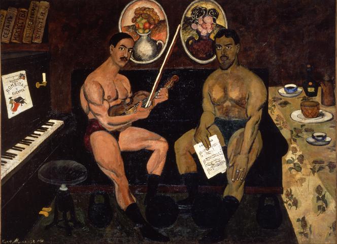 « Autoportrait et portrait de Piotr Kontchalovski » (1910), par Ilia Machkov.