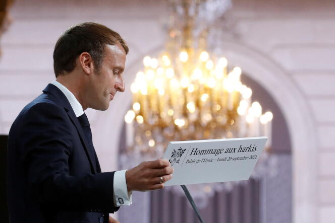 Le président de la République, Emmanuel Macron, le 20 septembre à l’Elysée.