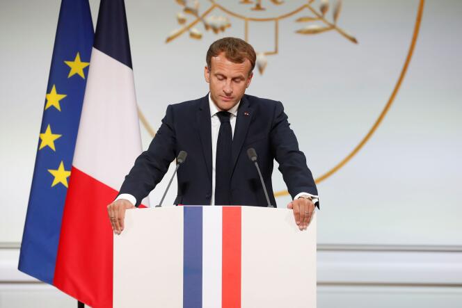 Emmanuel Macron, à l’Elysée, le 20 septembre 2021.