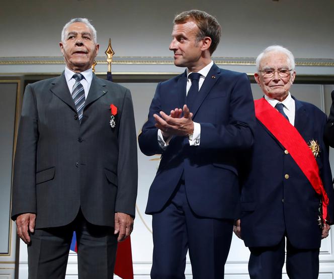 Emmanuel Macron, lors d’une cérémonie de remise de la Légion d’honneur, à l’Elysée, le 20 septembre 2021.