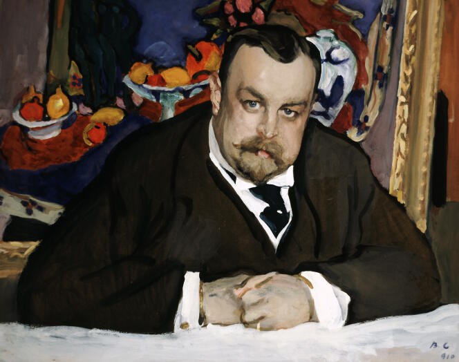 Portrait du collectionneur Ivan Abramovitch Morozov par Valentin Serov, à Moscou, en 1910.