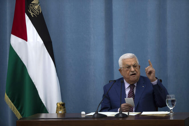 Mahmoud Abbas, le 12 mai 2021 à Ramallah, en Cisjordanie.