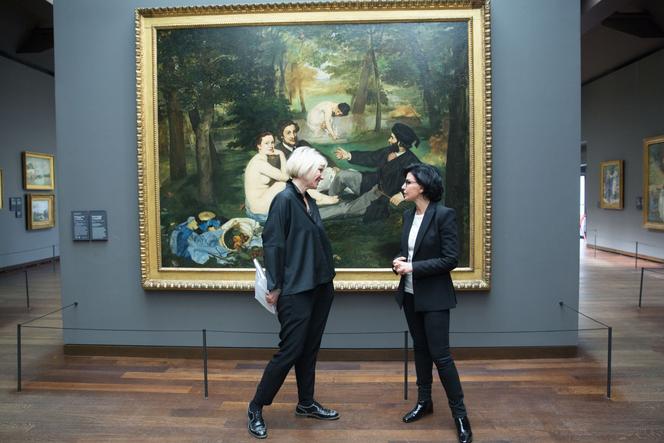 Maïtena Biraben et Rachida Dati au Musée d’Orsay, à Paris, dans l’émission « Déconfinés ! », sur LCP.
