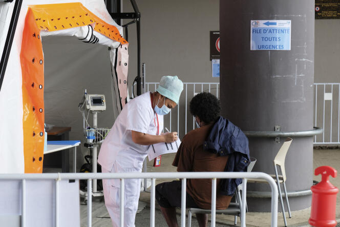 Aux urgences du centre hospitalier territorial de Dumbéa, en Nouvelle-Calédonie, le 7 septembre 2021.