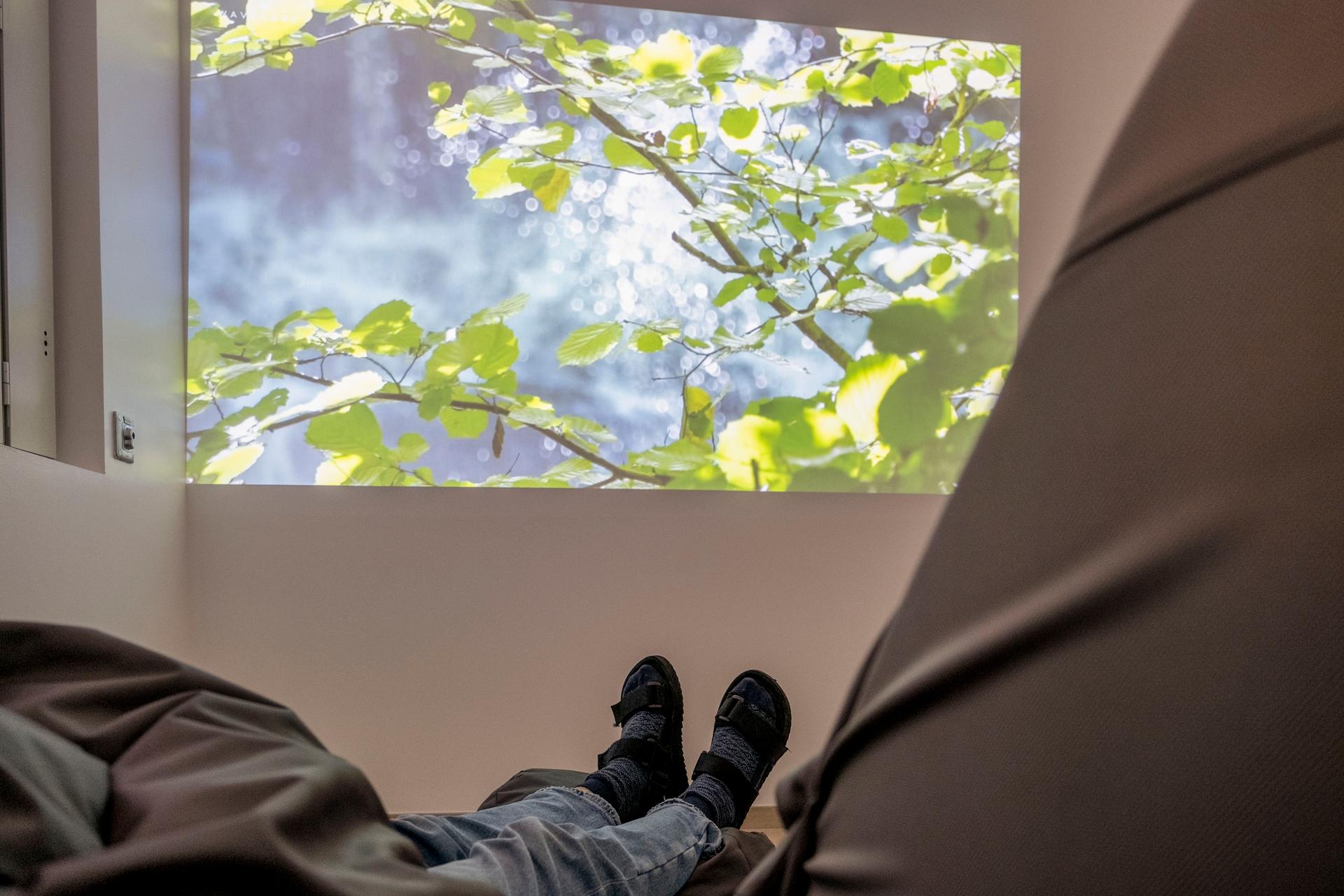 Salon d’apaisement du centre hospitalier Le Vinatier, à Bron (Rhône), le 22 septembre 2021.