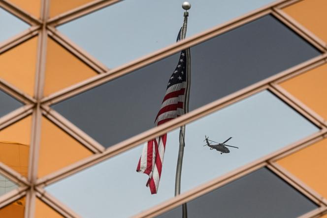 L’ambassade des Etats-Unis avant le retrait américain d’Afghanistan, à Kaboul, le 30 juillet 2021.