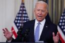 FILE PHOTO: U.S. President Joe Biden responds to a question from a reporter after speaking about coronavirus disease (COVID-19) vaccines and booster shots in the State Dining Room at the White House in Washington, U.S., September 24, 2021. REUTERS/Evelyn Hockstein/File Photo