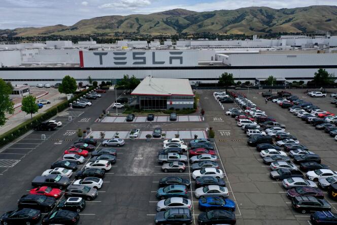L’usine Tesla de Fremont, en Californie, dans laquelle travaillent ou  travaillaient cinq des six femmes qui ont porté plainte, le 14 décembre 2021, pour harcèlement sexuel sur leur lieu de travail.